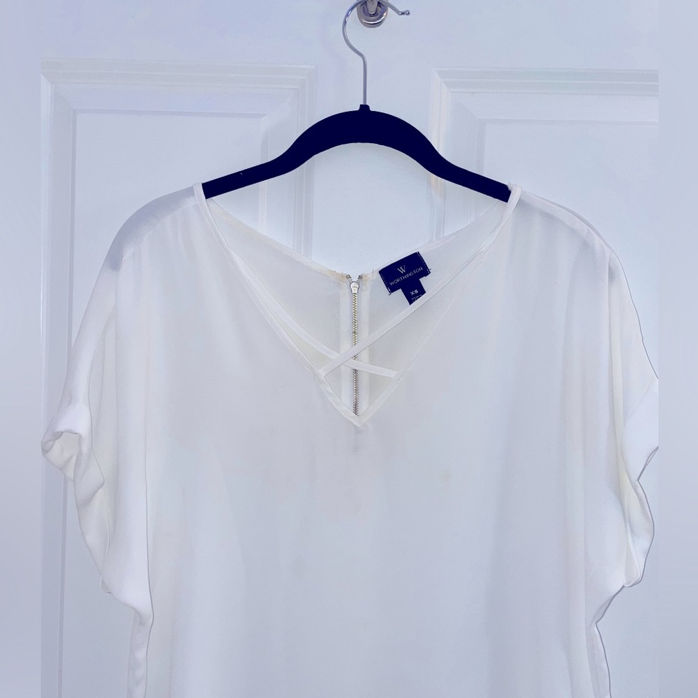 Worthington, XS blouse, white